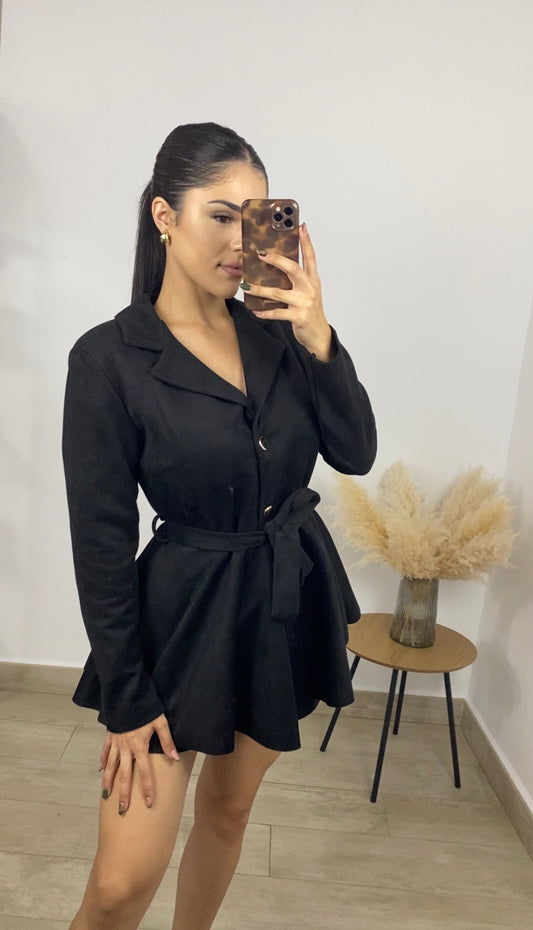 Mono vestido antelina negro