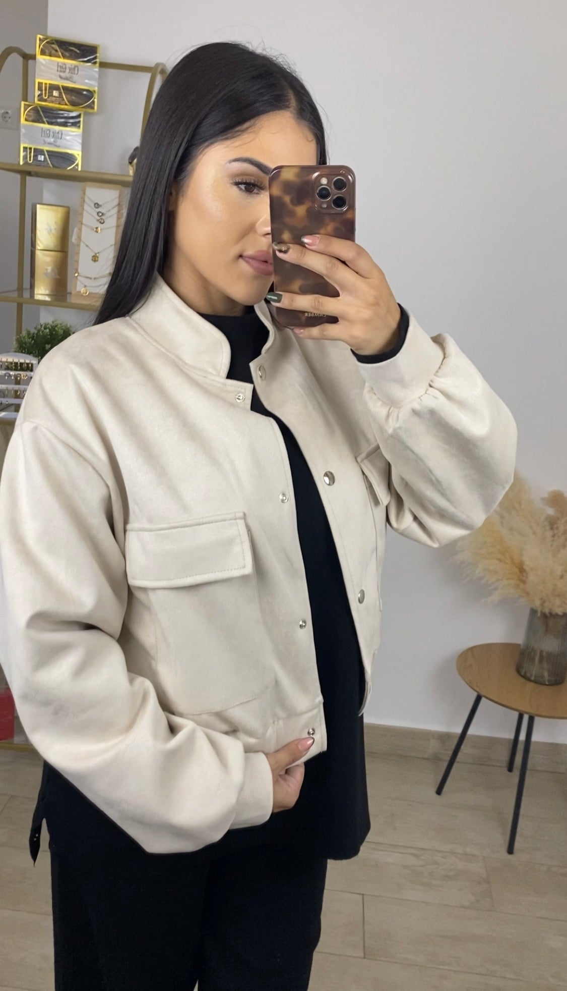 Bomber antelina beige