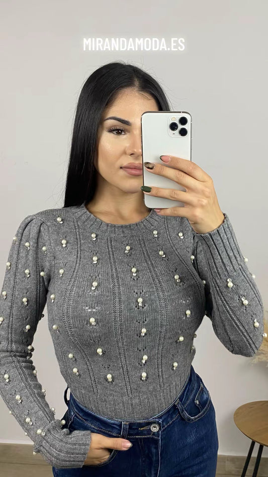 Jersey perlas gris