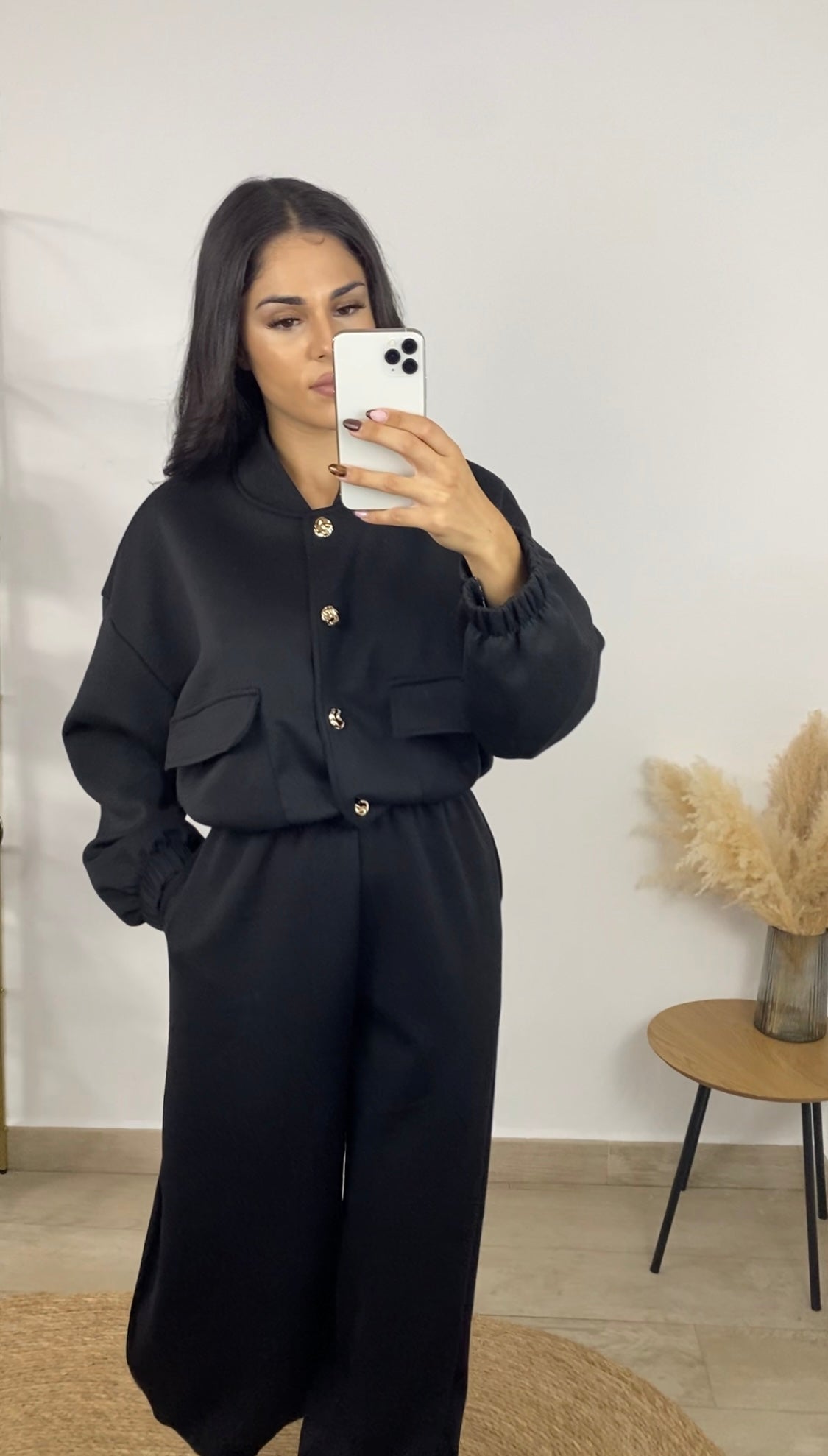 Conjunto felpa negro