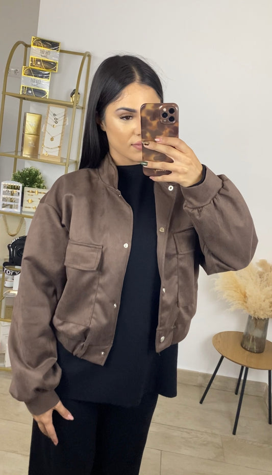 Bomber antelina marrón