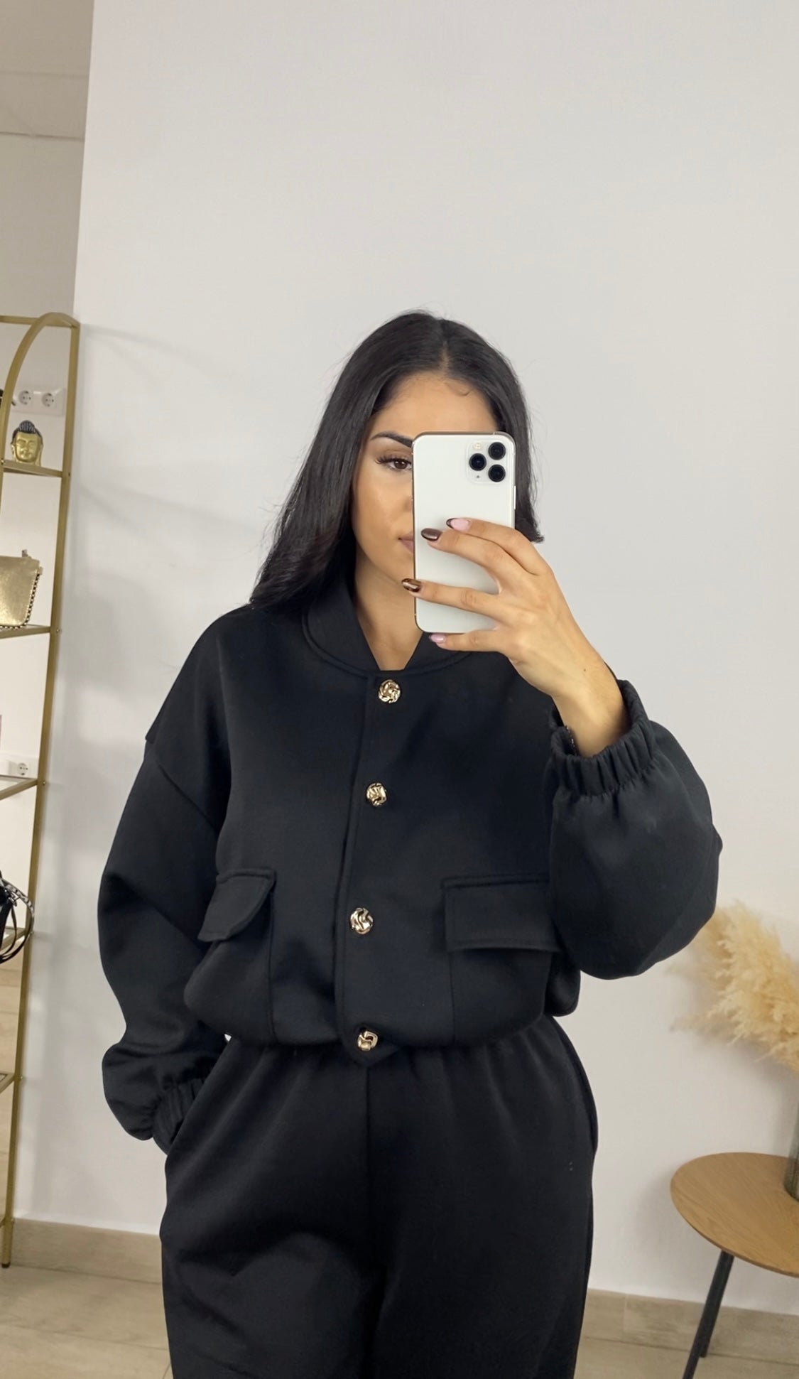 Conjunto felpa negro