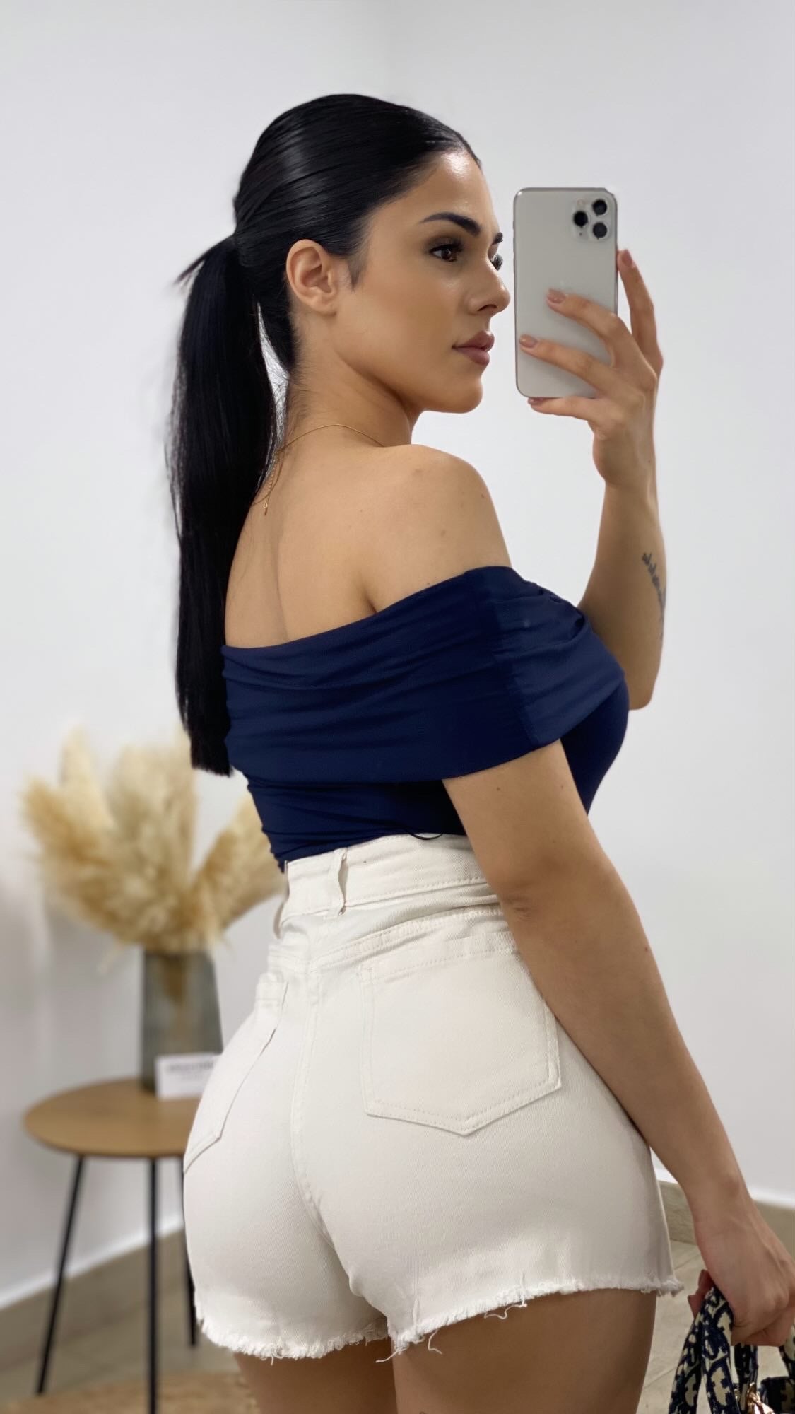 Falda pantalón denim botones