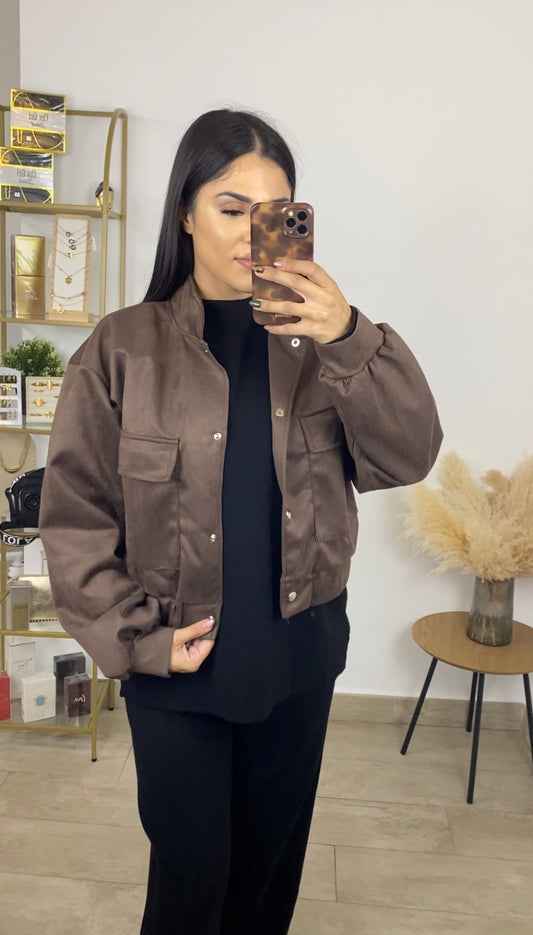 Bomber antelina marrón